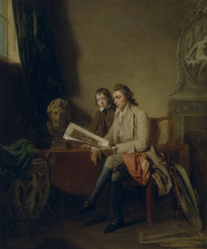 Ritratto di un uomo e di un ragazzo che guardano le stampe - Yale Center for British Art, New Haven